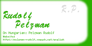 rudolf pelzman business card